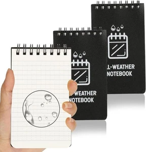 Camelmother 3Waterproof Notebook/Notepad 3 x 5Police Notepad Pocket black - Picture 1 of 6