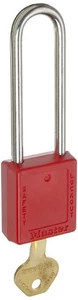 MASTER LOCK 410KALTRED Safety Lockout Padlock 3" Shackle Zenex Thermoplastic Red - Picture 1 of 8