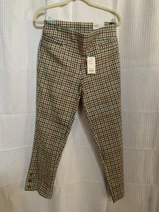 Croft And Barrow Mujer 8 Regular Tobillo tiro medio Beige Multi Cuadros - Imagen 1 de 7