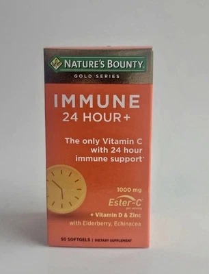 Nature's Bounty Immune 24 Horas - Éster C Vitamina 50 Cápsulas Blandas de Liberación Rápida - Nuevo Foto 1 de 2