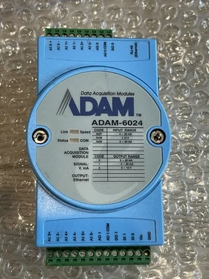 Advantech ADAM-6024 30 Day Warranty Isolated Universal I/O Module Modbus TCP - Image 1 of 2