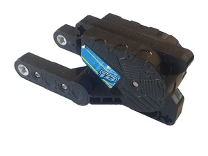 1x Lego Technic Rückzieh Motor 10x5x4 schwarz Sticker Nr 18 blau - Bild 1 von 1