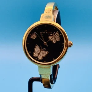 ANNE KLEIN AK 10/8852 Women’s Fashion Expandable Bangle Watch Butterflies Works - Picture 1 of 16