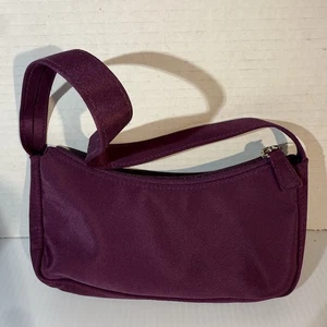 Purple Unbranded Vintage Plum Satin Mini Shoulder Bag Purse Handbag - Picture 1 of 10