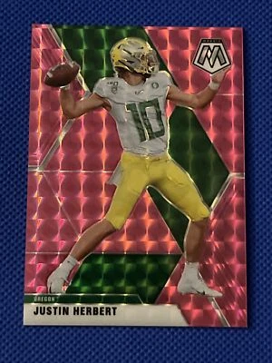 2021 Panini Mosaic Draft Picks Pink Justin Herbert #/25 🔥🔥🔥 - Image 1 of 4