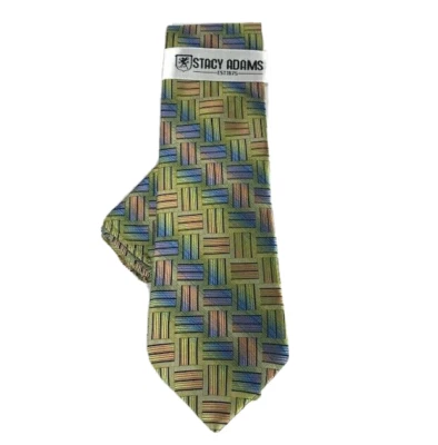 Juego de pañuelos de corbata Stacy Adams para hombre verde azul real naranja negro microfibra 3 3/4" Foto 1 de 4