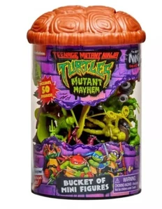 Teenage Mutant Ninja Turtles Mutant Mayhem Bucket of 50 Mini Figures. - Picture 1 of 2
