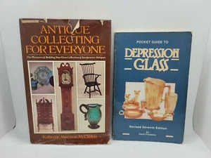 Pocket Guide to Depression Glass & Antique Collecting for Everyone Lot of 2 Book - Imagen 1 de 1