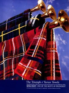 1993 Fieldcrest Royal Velvet Triumph of Tartan Towels 1-page MAGAZINE AD - Picture 1 of 1