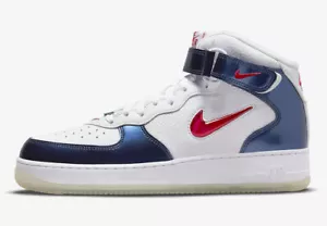 Nike Air Force 1 Mid QS Jewel Independence USA White Red Blue DH5623-101 sz 14 - Picture 1 of 9