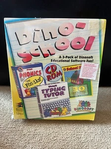 NEW Dino School 3 Pack CD ROM Typing Phonics School House by Dinosoft Software - Picture 1 of 4