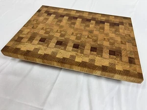 Chopping Board Hardwood End Grain Butcher block 16.5"x11"x1.25" Handmade. - Picture 1 of 1