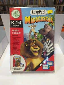 Leap Frog Leap Pad | Madagascar Book & Cartridge | K - 1st Grade - Picture 1 of 2