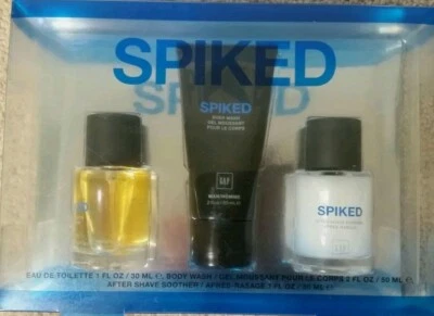 Set de regalo vintage para hombre Spiked by Gap colonia después del afeitado lavado corporal envío raro  Foto 1 de 2
