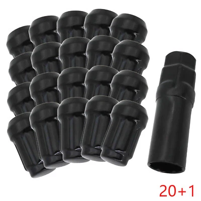 20xBlack Spline Lug Nut Wheel Bolt M12x1.5 For Acura TSX RSX Honda Accord Civic — 第 1/4 张图片