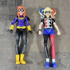Mattel Dc Super Hero Girls Action Figures Lot Of 2 Batgirl & Harley Quinn