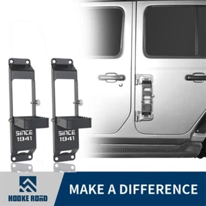 Par de bisagra de puerta plegable Hooke Road estribo apto para 18-25 Wrangler Jeep JL JT - Imagen 1 de 12
