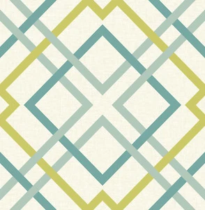A-Street Prints by Brewster 2697-22651 Saltire Green Lattice Wallpaper - Picture 1 of 3