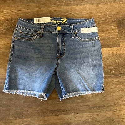 Pantalones Cortos Seven 7 Para Mujer 6 Fin de Semana 5" Dobladillo Corto Fray Venta al por menor $59 Foto 1 de 4