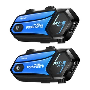 2x M1-S Plus 2000M Motorcycle Helmet Intercom BT Headset 10 Riders Communication - Picture 1 of 14