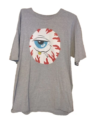 MISHKA NYC Stoney Baloney Cannabis Eyeball Smoking 2014 Gray Rare XL T-Shirt - Image 1 of 4