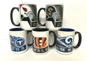 NFL Coffee Mug 15oz Grid Accent Style Mug - Choose your team - Picture 1 of 12