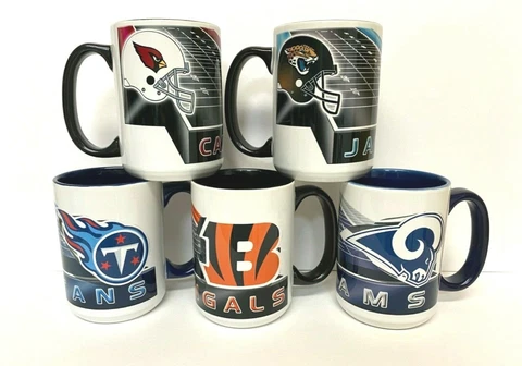 NFL Coffee Mug 15oz Grid Accent Style Mug - Choose your team Cover