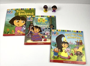 Dora the Explora Taschenbuch Buch Menge 3 mit 2" Figuren - Bild 1 von 19