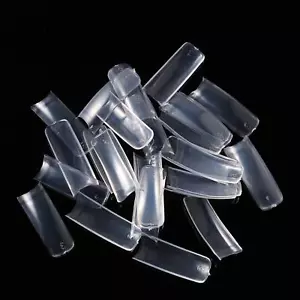 1000 Pcs Half Clear False Nails Square Nail Tips Acrylic Home DIY Nail Art - Picture 1 of 6