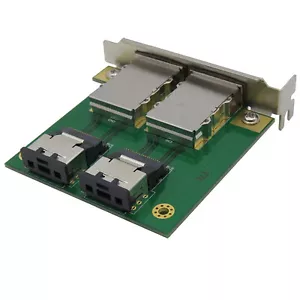 SFF-8087 to 2 Port External HD SFF-8088 PCI Mini SAS Card Female Adapter Board - Picture 1 of 9