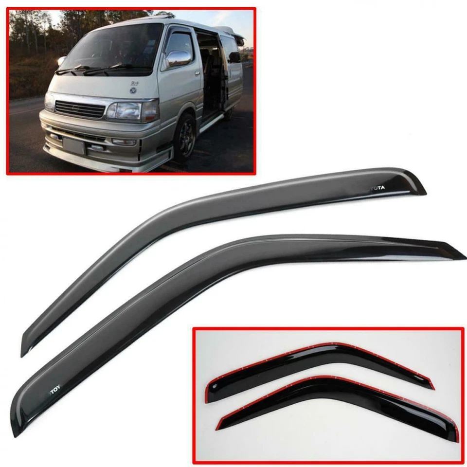 Parasol para lluvia Fit Toyota negro brillante Fit Hiace Van H100 1989-2004 Foto 1 de 4