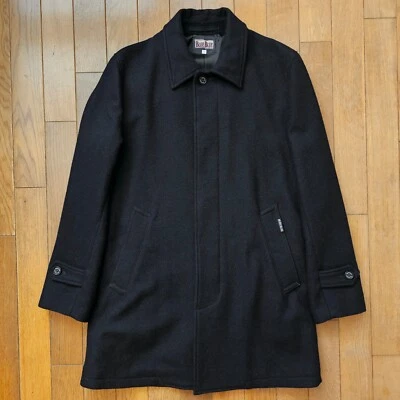 LNWOT BLUE BLUE Made in Japan Soft Melton Wool Mac Coat Navy Size 1 Small - Image 1 of 4