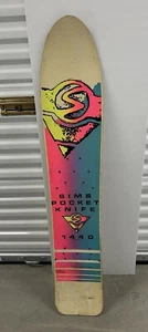 USED SIMS POCKET KNIFE VINTAGE 80’S SNOW BMX SURF GOLF MX SKATEBOARD SNOWBOARD - Picture 1 of 7