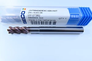 NEW SECO 6MM JHP994060E3C -HXT COATED SOLID CARBIDE ROUGHING ROUGHER ENDMILL - Picture 1 of 7