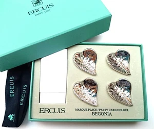 Ercuis Argentato Begonia segnaposto Set da 4 pz Promo - Bild 1 von 2
