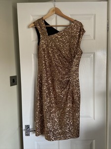 lk bennett gold sequin dress