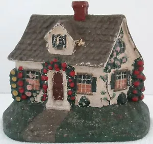 Antique Cast Iron Cottage Doorstop with Original Paint - Picture 1 of 5