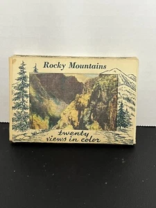 Rocky Mountain Mini Postcard Views In Color 1940’s Missing 1 Linen VGT - Picture 1 of 24