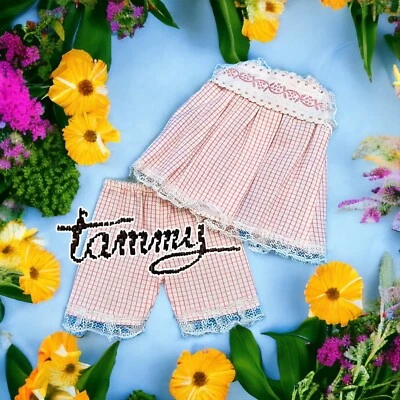 Conjunto de pijama vintage Tammy Doll #9092-8 Sleepytime rosa y blanco años 60 Japón V2 Foto 1 de 4