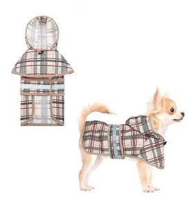 KOOLTAIL Dog Raincoat Hooded Poncho w/ Leash Hole Reflective Strip Sz S (Bx 14) - Picture 1 of 12