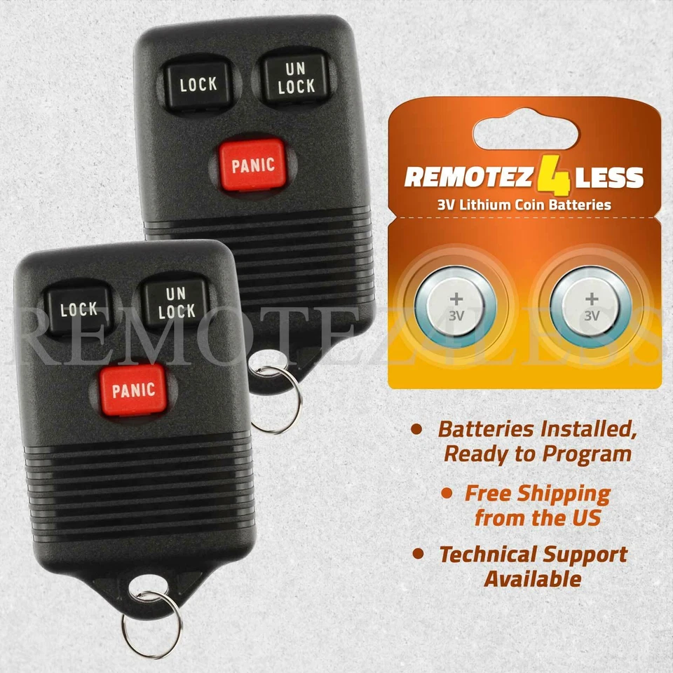 2 For 1993 1994 1995 1996 1997 Ford F150 F250 F350 Probe Ranger Remote Key Fob - Image 1 of 1