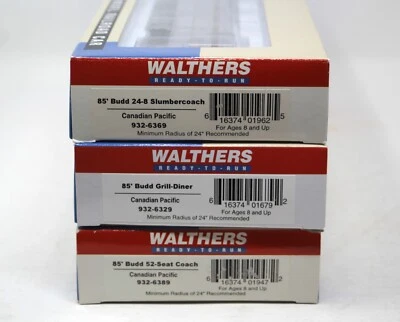 Walthers - Lot of 3 Canadian Pacific Passenger Cars - Slumbercoach/Diner/Coach - Image 1 of 4