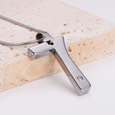 Número 7 Colgante de Plata Moda Collar Colgante Para Hombre Colgante Circón de la Suerte Foto 1 de 4