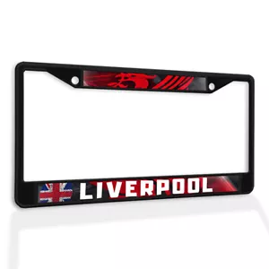 Metal License Plate Frame Vinyl Insert Liverpool Uk B - Imagen 1 de 14