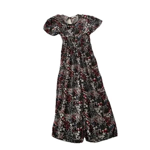 Tucker & Tate Floral Short Sleeve Pant Romper Jumpsuit Keyhole Girls Youth L (10 - Picture 1 of 7