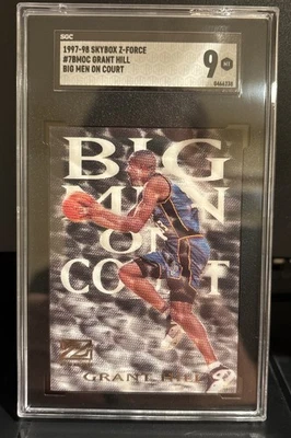 1997-98 Skybox Z-Force Big Men On Court #7 Grant Hill Pistons HOF SGC 9 MINT - Image 1 of 2