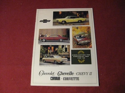 Folleto de ventas Chevy & Corvette 1966 catálogo antiguo original Foto 1 de 4