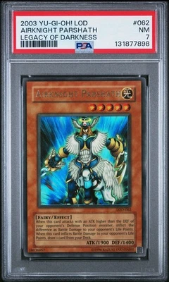 2003 Yu-Gi-Oh! Airknight Parshath Legacy of Darkness LOD Unlimited Ultra PSA 7 - Image 1 of 2