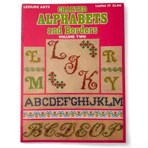 Charted Alphabets and Borders VOLUME TWO LEISURE ARTS Leaflet 57 Monograms ABC - Picture 1 of 4
