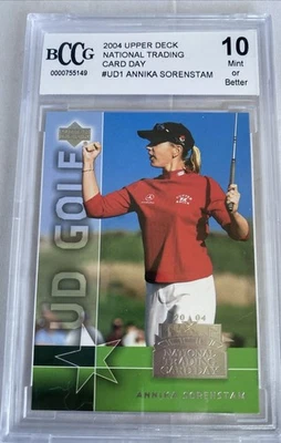 Annika Sorenstam #UD1 2004 Upper Deck National Trading Card Day Mint 10 - Image 1 of 2